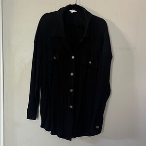 Terra & Sky Black Button-Down Shirt